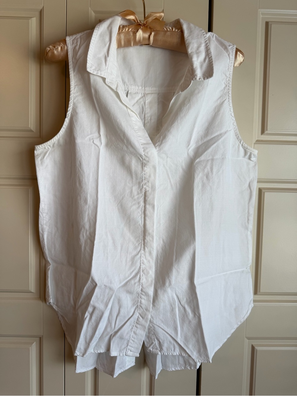 cloth & stone White Lightweight Linen Top, Cotton, L